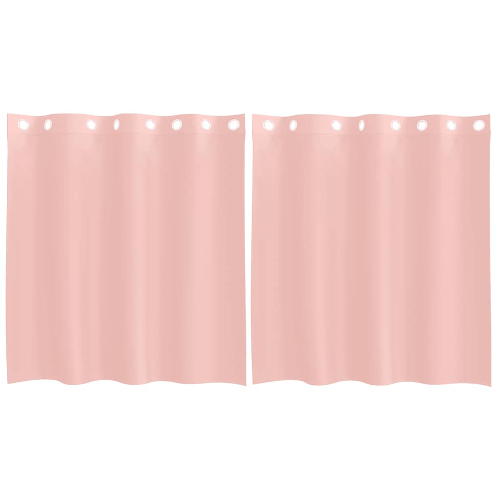 Tende in Voile con Occhielli 2 pz Rosa 140x140 cm