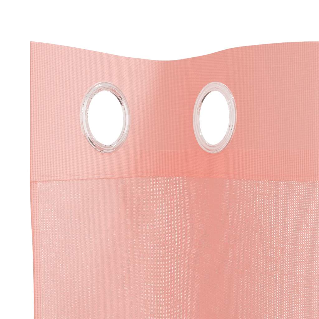 Tende in Voile con Occhielli 2 pz Rosa 140x140 cm