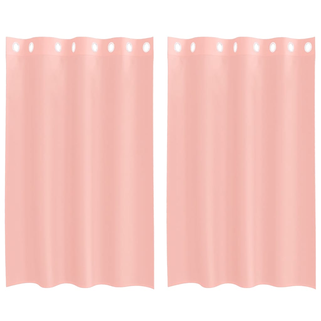 Tende in Voile con Occhielli 2 pz Rosa 140x175 cm