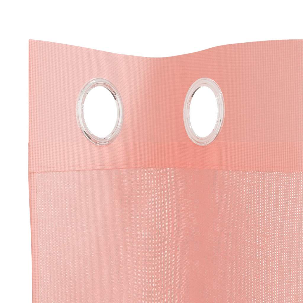 Tende in Voile con Occhielli 2 pz Rosa 140x175 cm