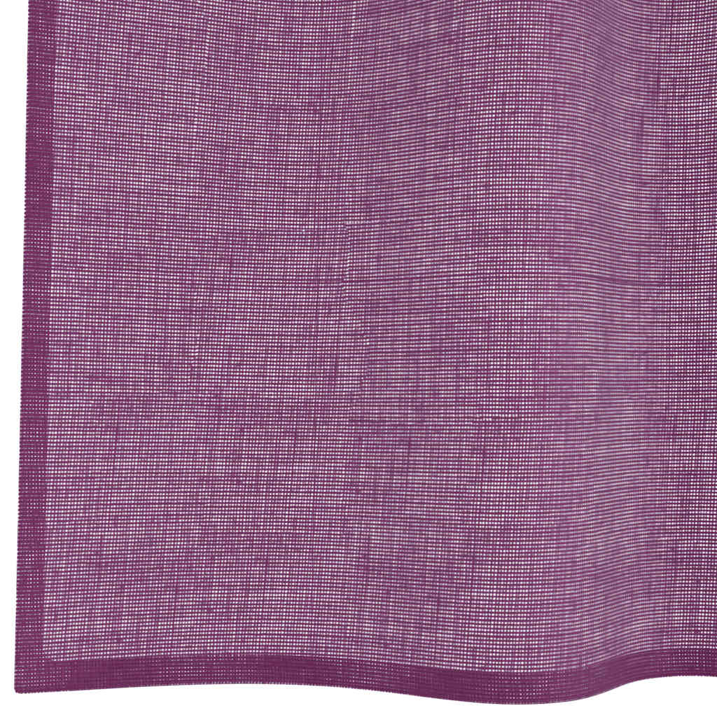 Tende in Voile con Occhielli 2 pz Viola 140x175 cm