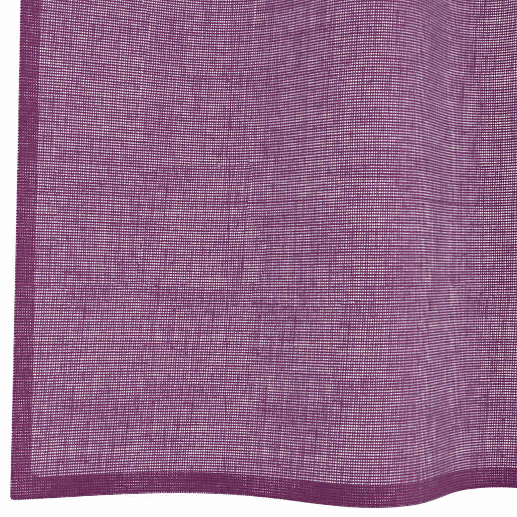 Tende in Voile con Occhielli 2 pz Viola 140x225 cm