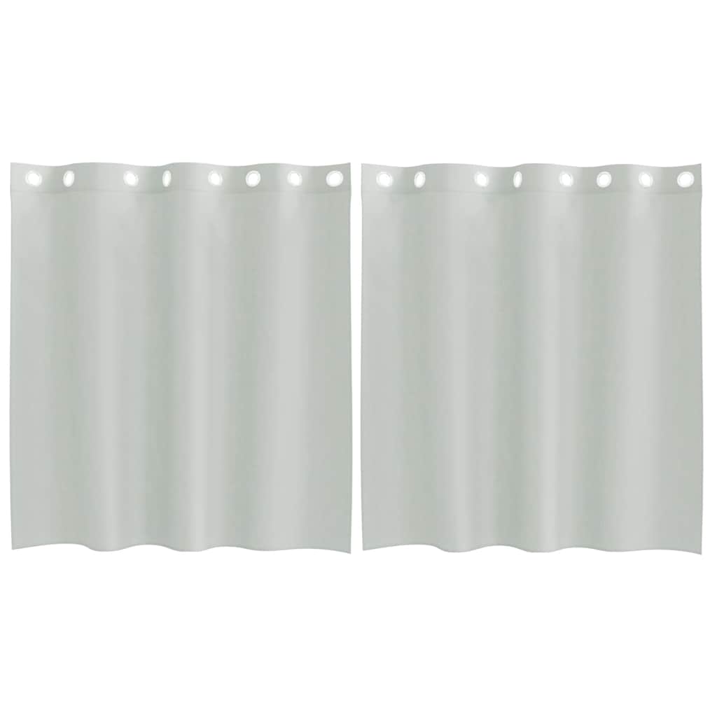 Tende in Voile con Occhielli 2 pz Grigio Chiaro 140x140 cm