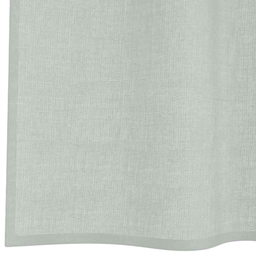 Tende in Voile con Occhielli 2 pz Grigio Chiaro 140x140 cm