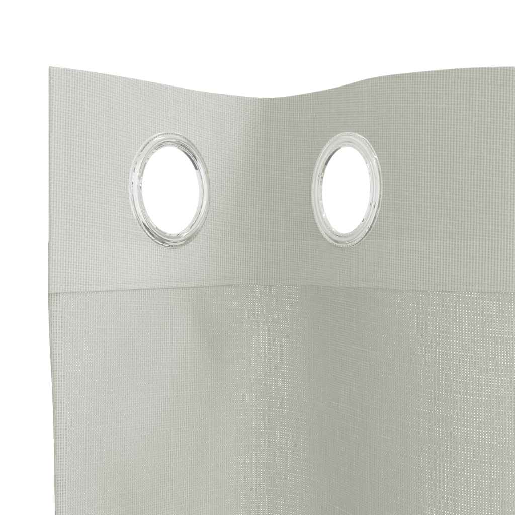 Tende in Voile con Occhielli 2 pz Grigio Chiaro 140x260 cm