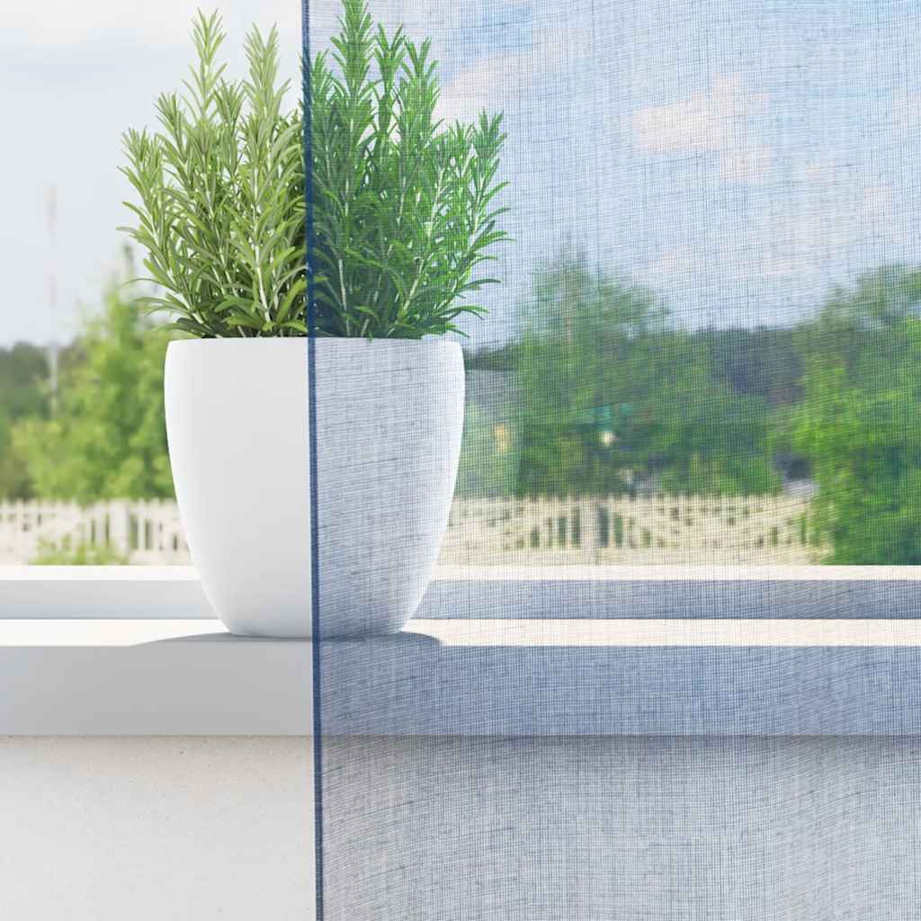 Tende in Voile con Occhielli 2 pz Blu Reale