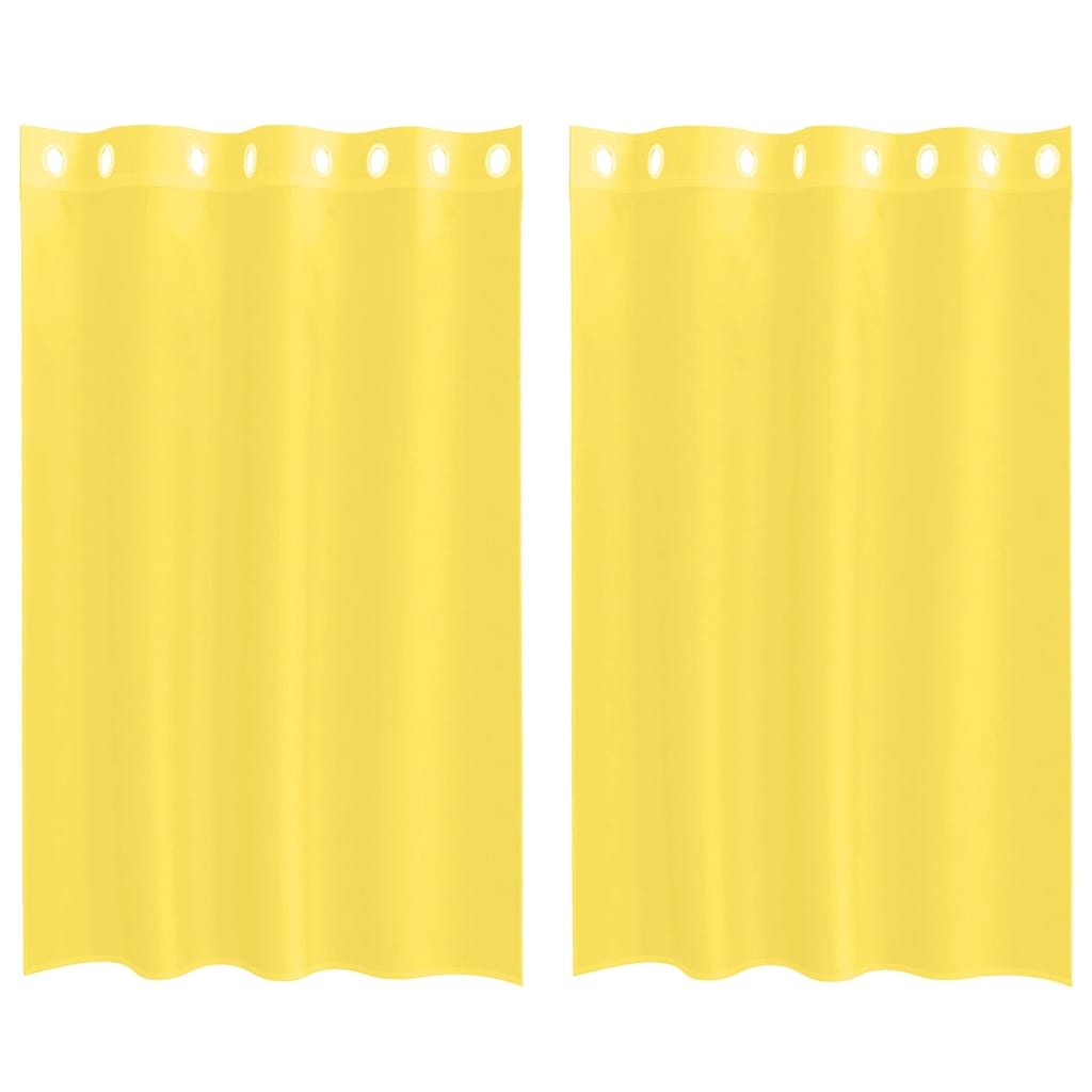 Tende in Voile con Occhielli 2 pz Giallo