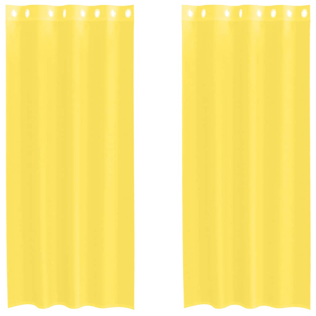 Tende in Voile con Occhielli 2 pz Giallo