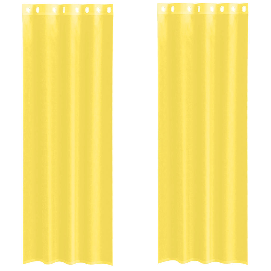 Tende in Voile con Occhielli 2 pz Giallo