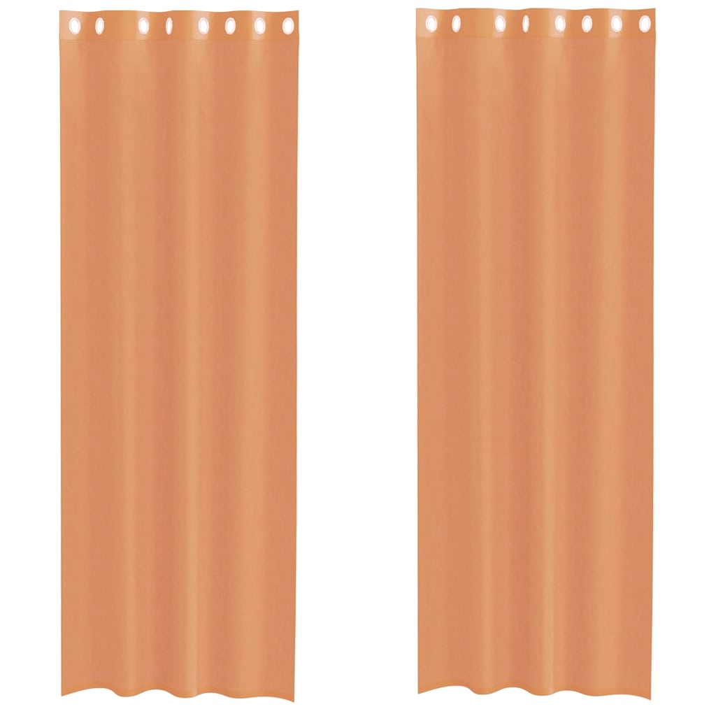 Tende in Voile con Occhielli 2 pz Terracotta