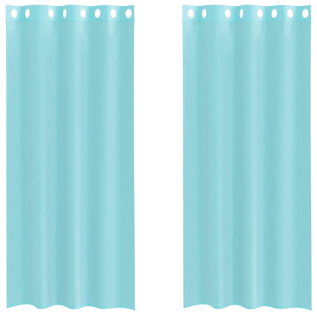 Tende in Voile con Occhielli 2 pz Turchese