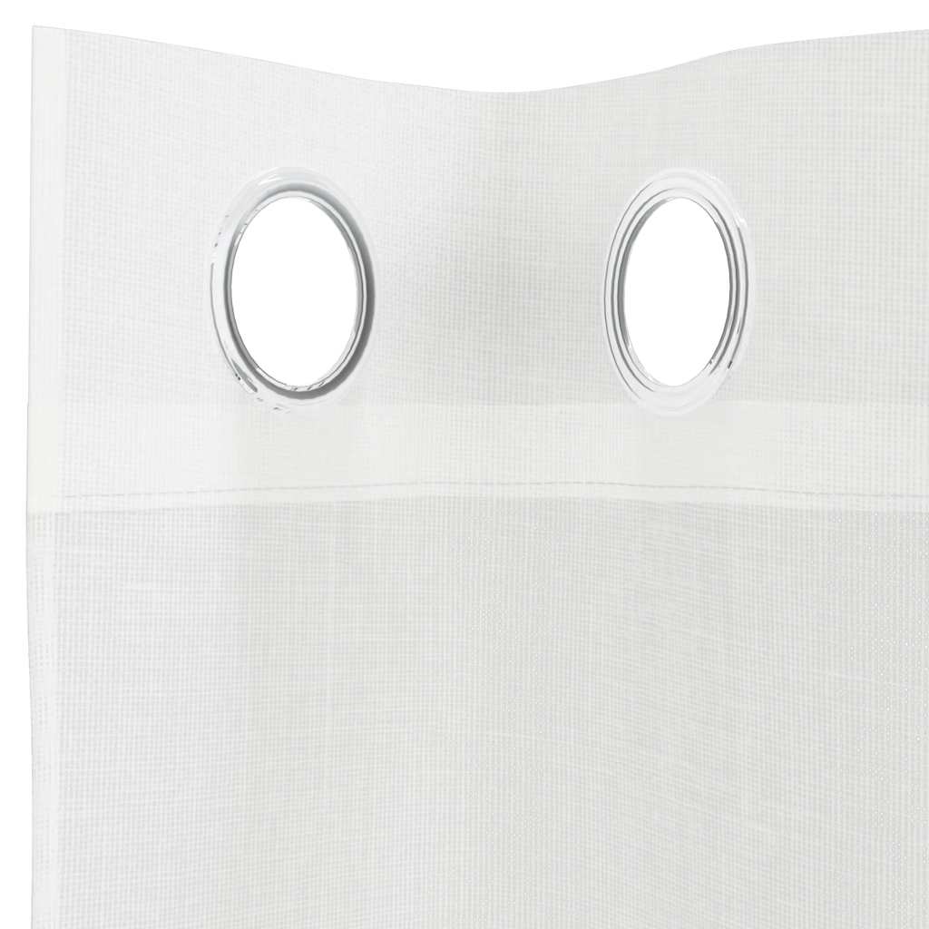 Tende in Voile con Occhielli 2 pz Bianco