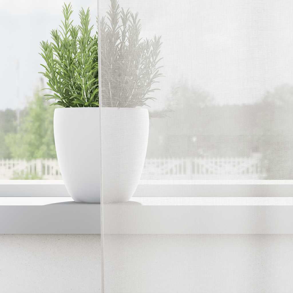 Tende in Voile con Occhielli 2 pz Bianco