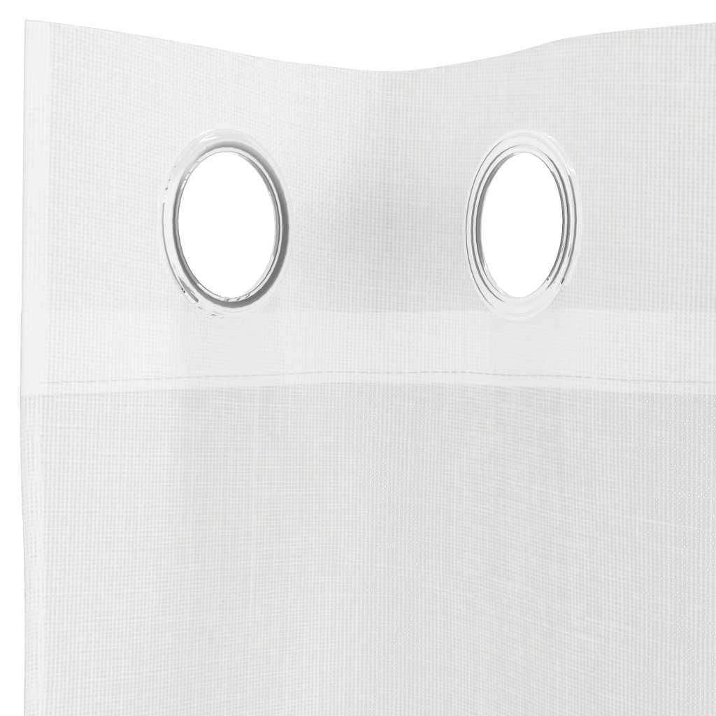 Tende in Voile con Occhielli 2 pz Bianco