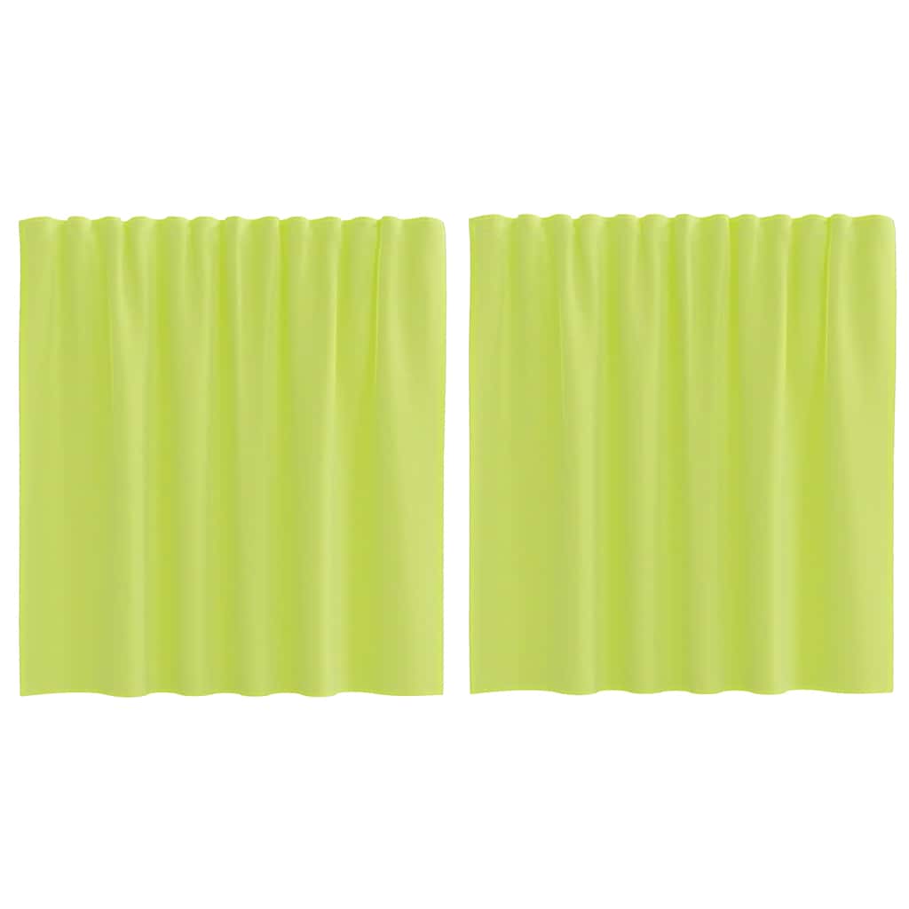 Tende in Voile con Tasche per Aste 2 pz Verde Mela
