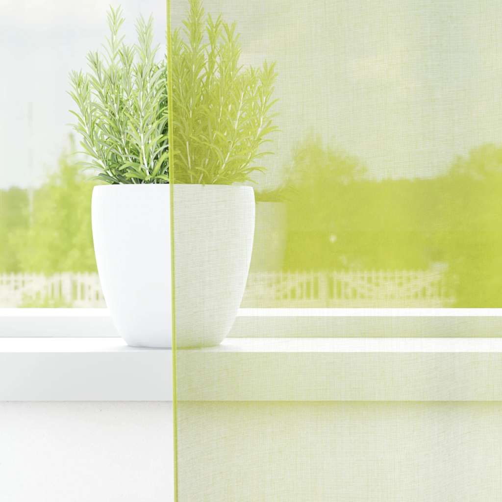 Tende in Voile con Tasche per Aste 2 pz Verde Mela