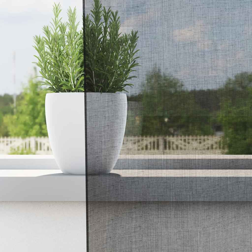 Tende in Voile con Tasche per Aste 2 pz Nero