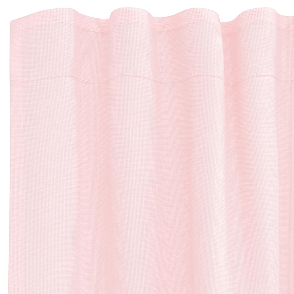 Tende in Voile con Tasche per Aste 2 pz Rosa Chiaro
