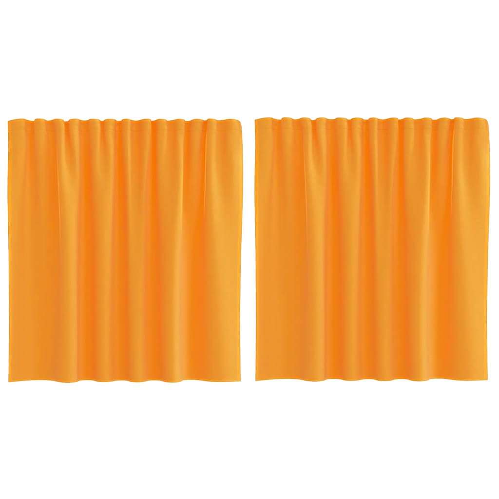 Tende in Voile con Tasche per Aste 2 pz Arancio