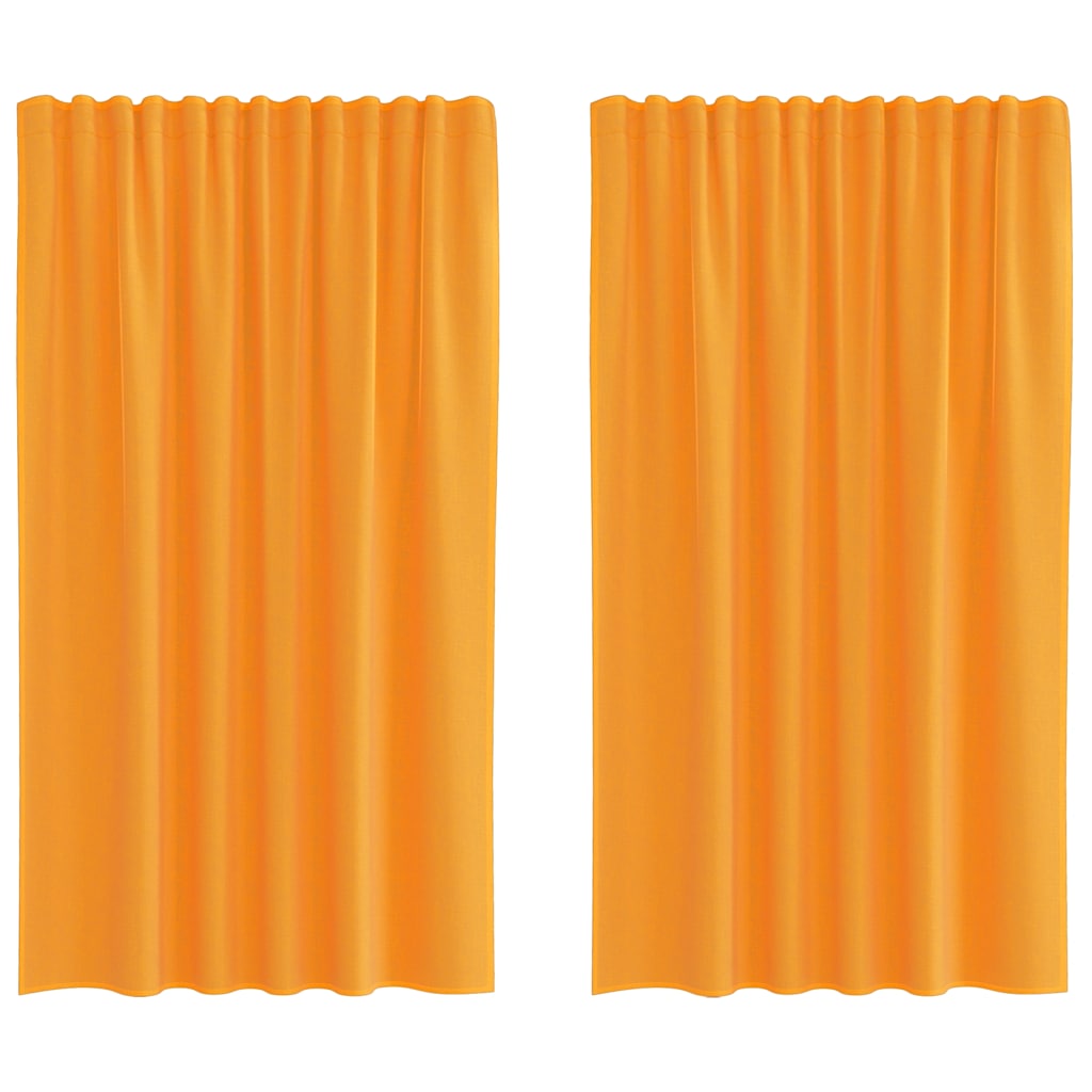 Tende in Voile con Tasche per Aste 2 pz Arancio