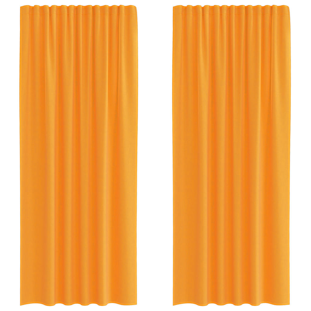 Tende in Voile con Tasche per Aste 2 pz Arancio