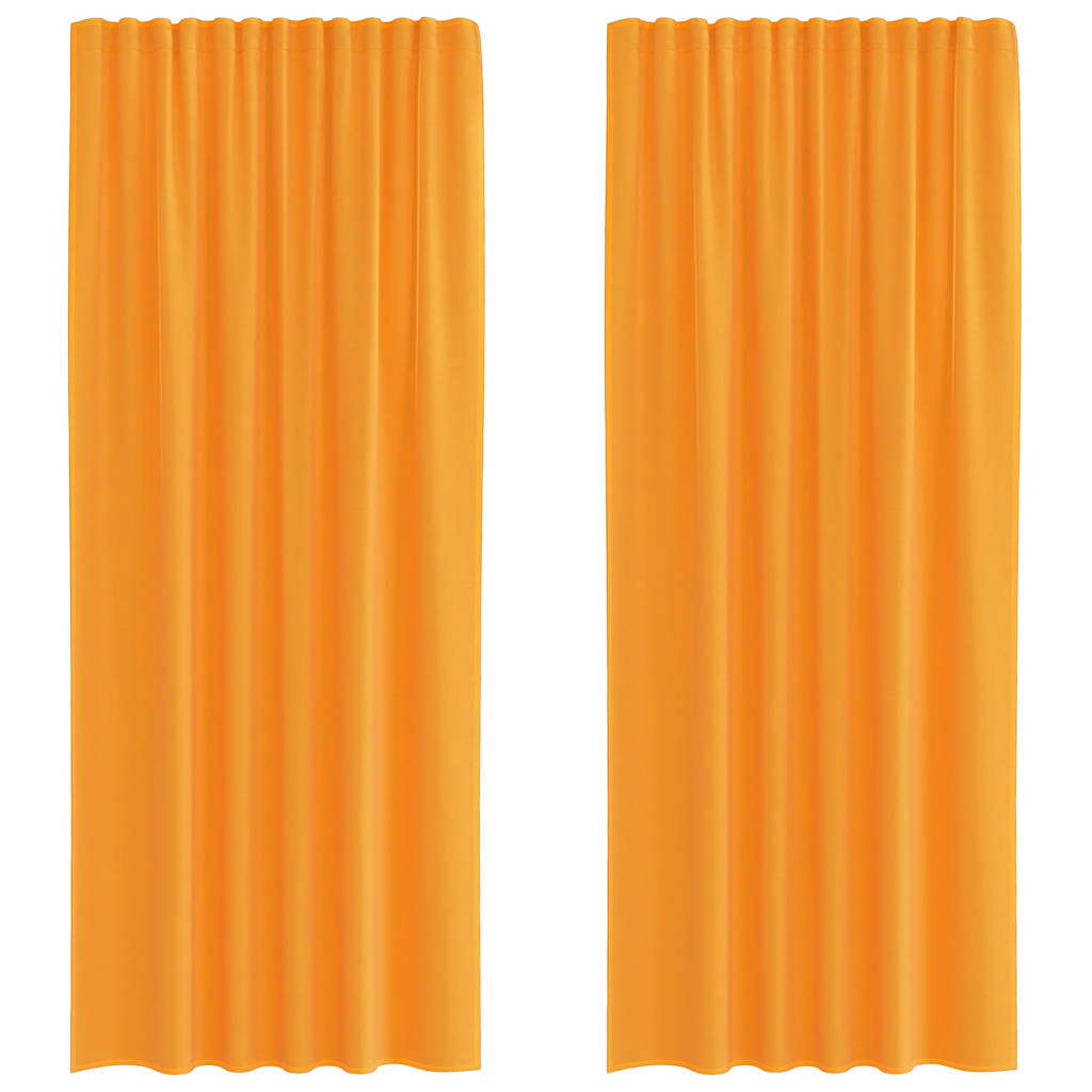 Tende in Voile con Tasche per Aste 2 pz Arancio