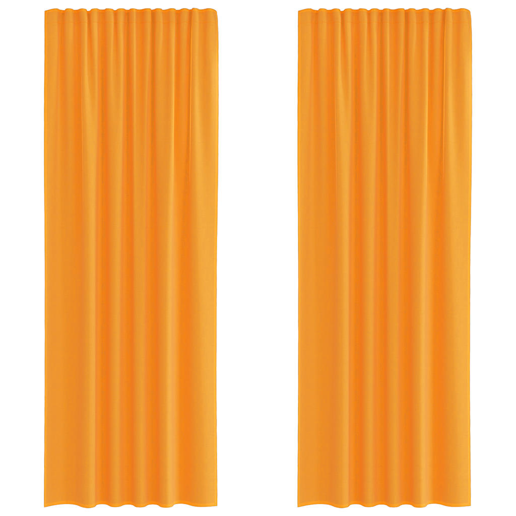 Tende in Voile con Tasche per Aste 2 pz Arancio
