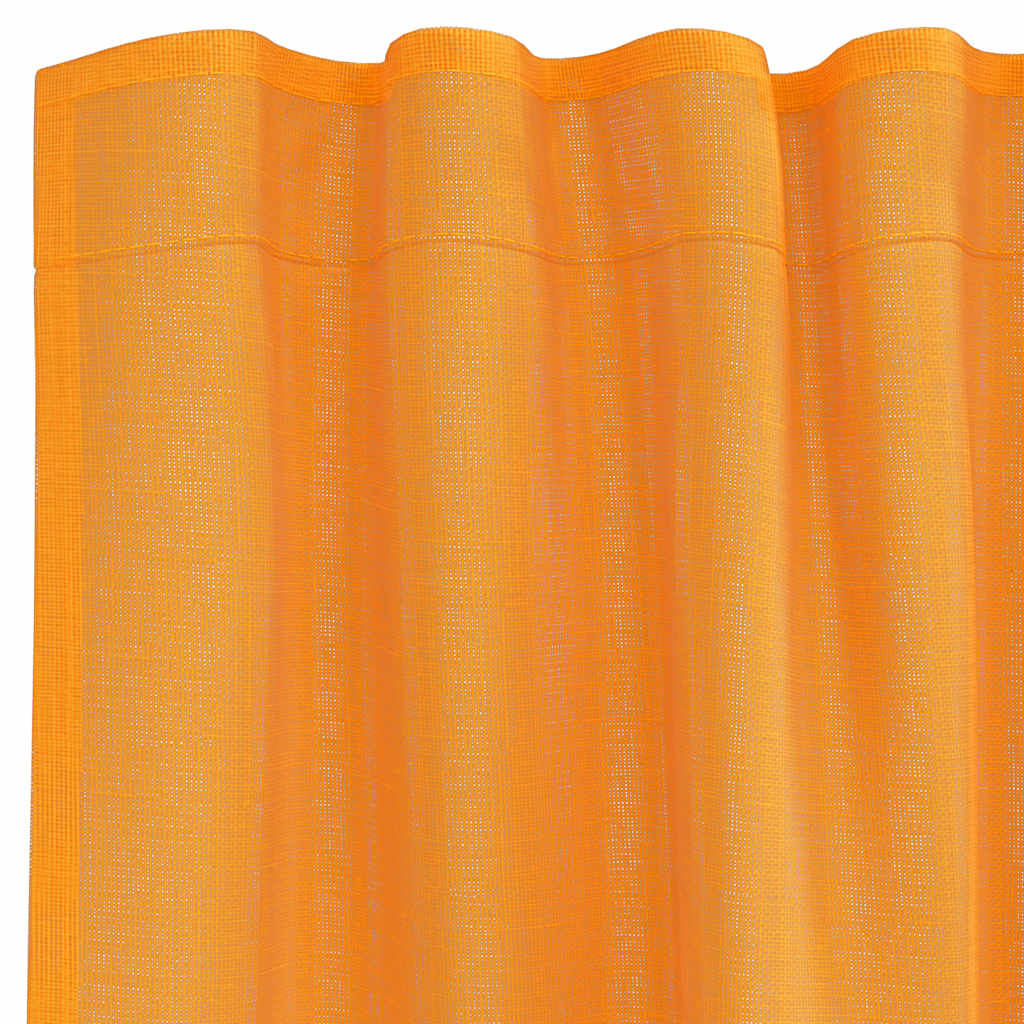 Tende in Voile con Tasche per Aste 2 pz Arancio