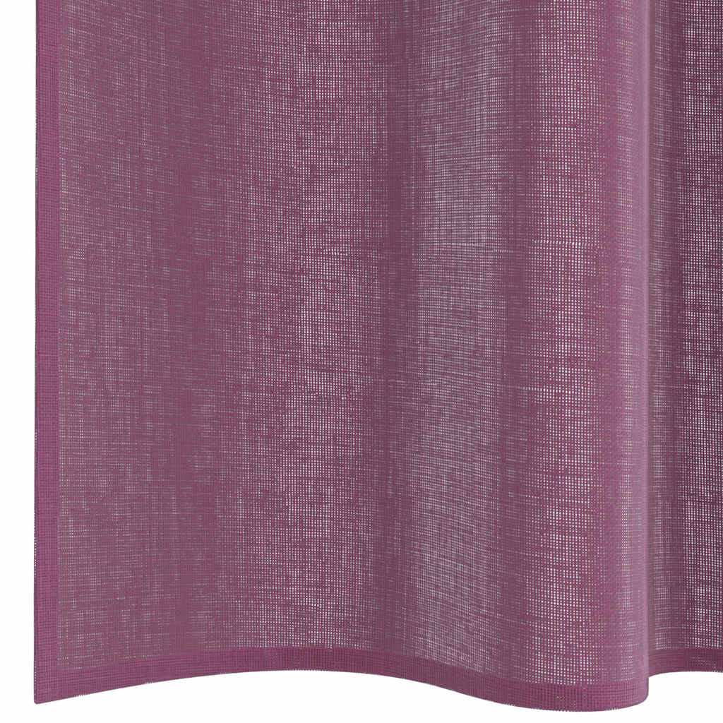 Tende in Voile con Tasche per Aste 2 pz Viola