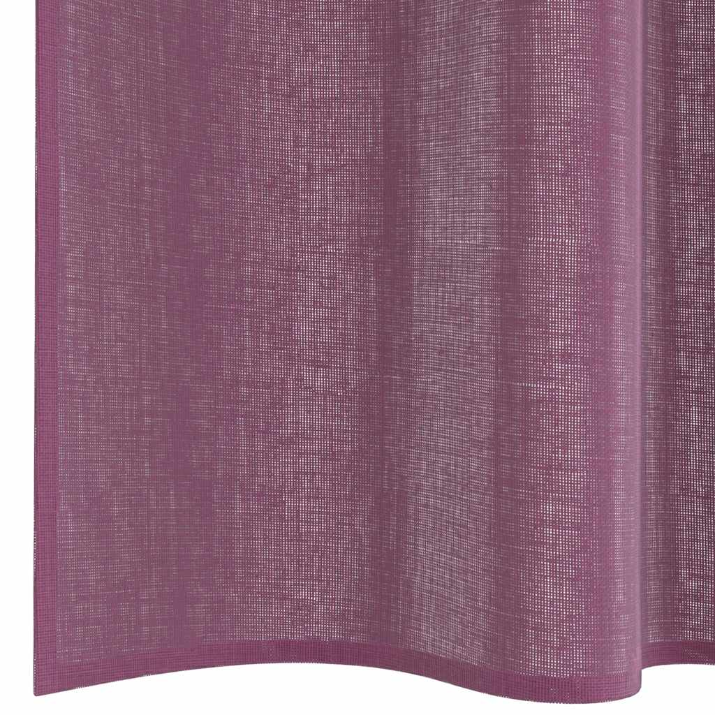 Tende in Voile con Tasche per Aste 2 pz Viola