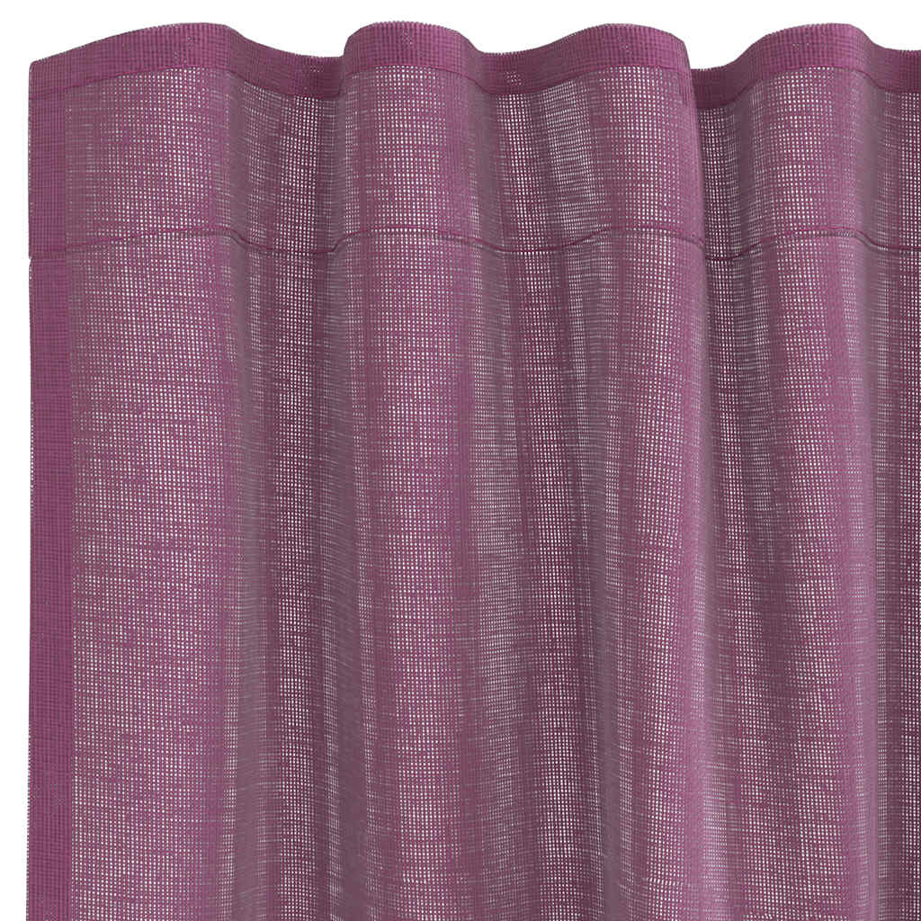 Tende in Voile con Tasche per Aste 2 pz Viola