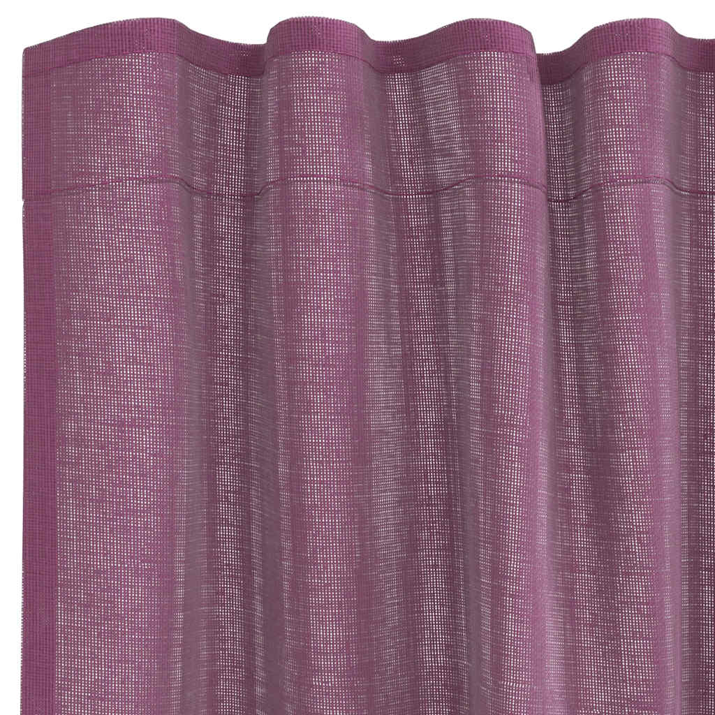 Tende in Voile con Tasche per Aste 2 pz Viola