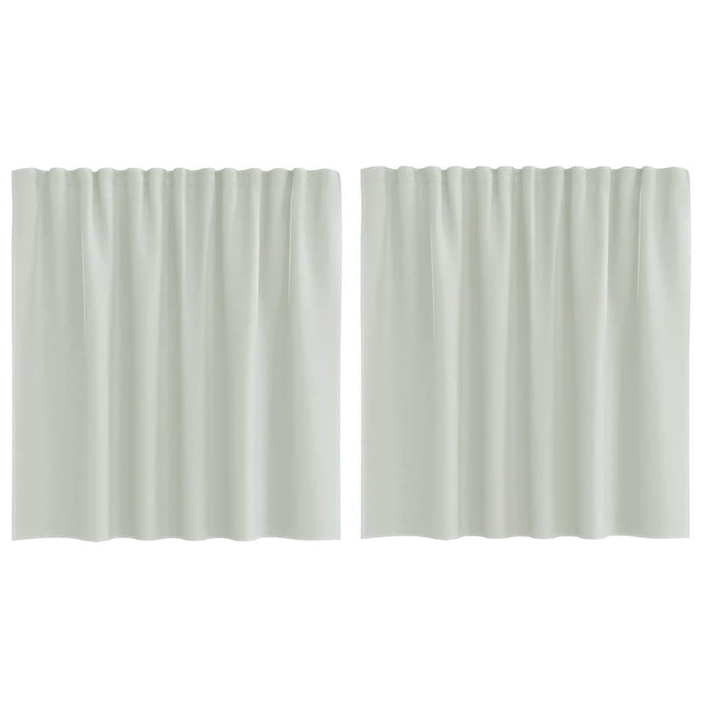 Tende in Voile con Tasche per Aste 2 pz Grigio Chiaro