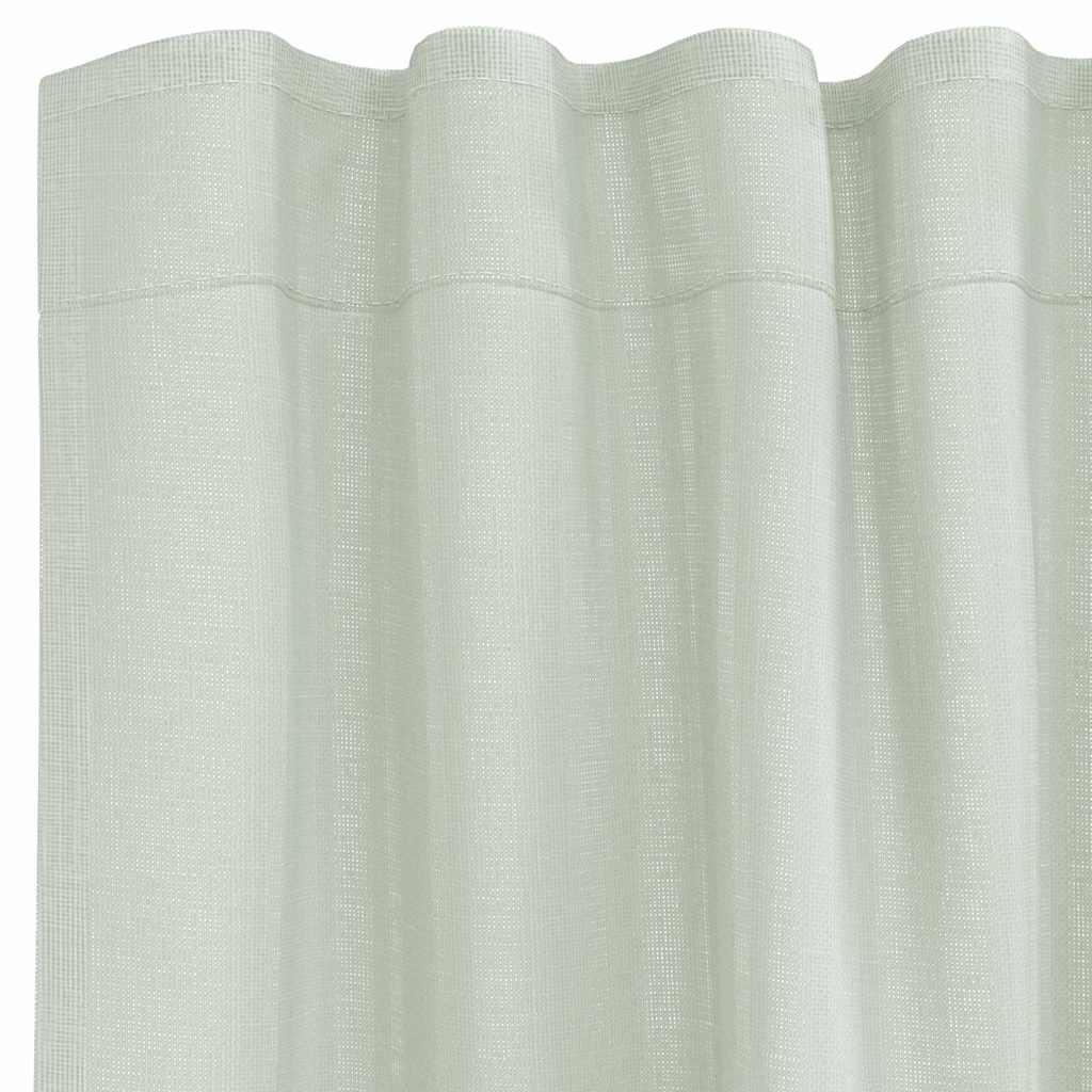Tende in Voile con Tasche per Aste 2 pz Grigio Chiaro