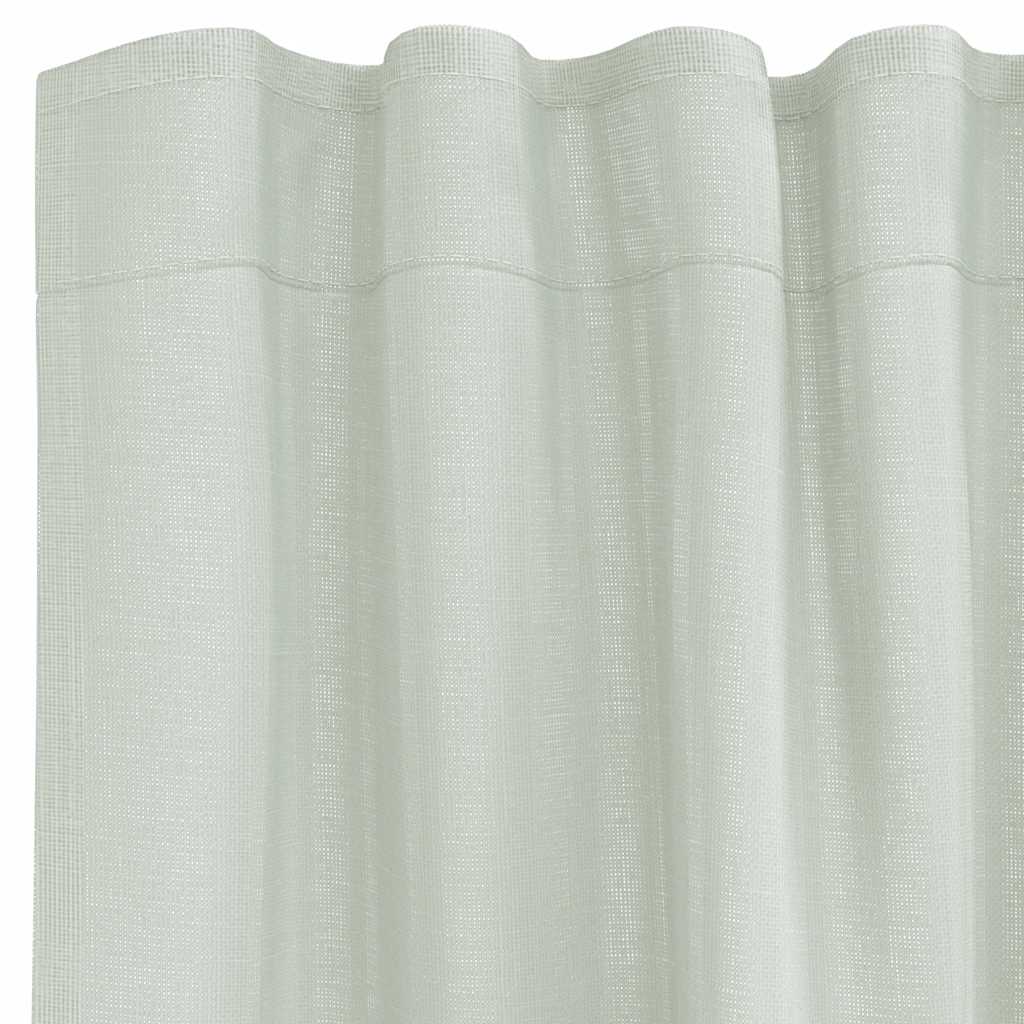 Tende in Voile con Tasche per Aste 2 pz Grigio Chiaro