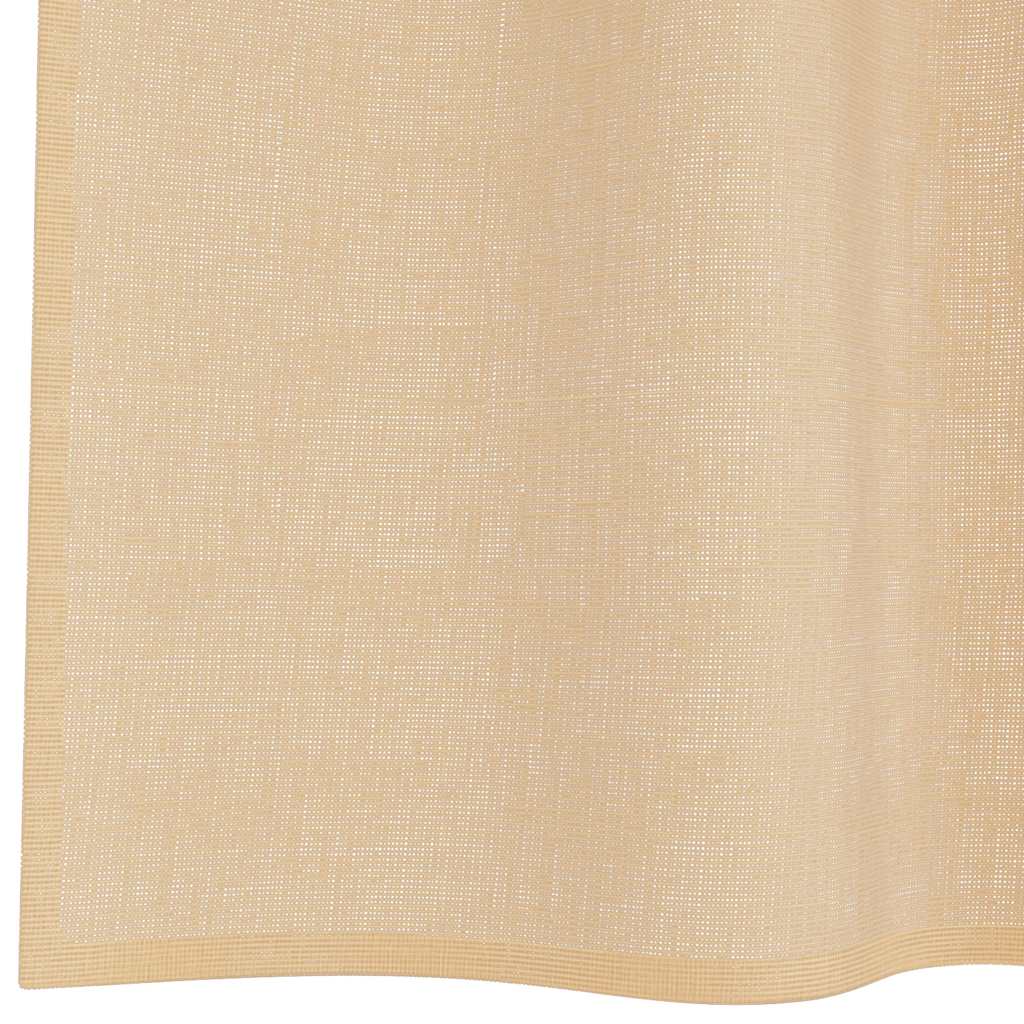 Tende in Voile con Tasche per Aste 2 pz Sabbia