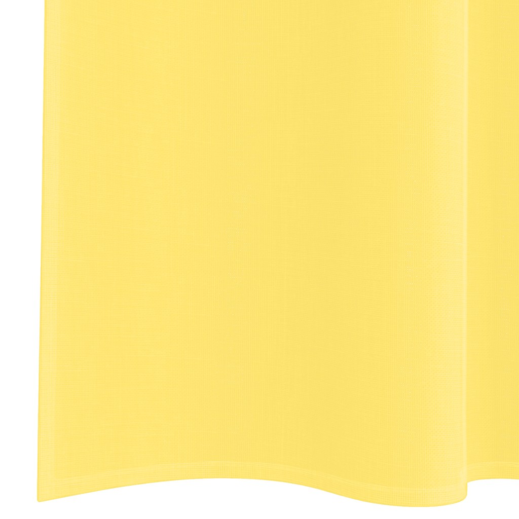 Tende in Voile con Tasche per Aste 2 pz Giallo