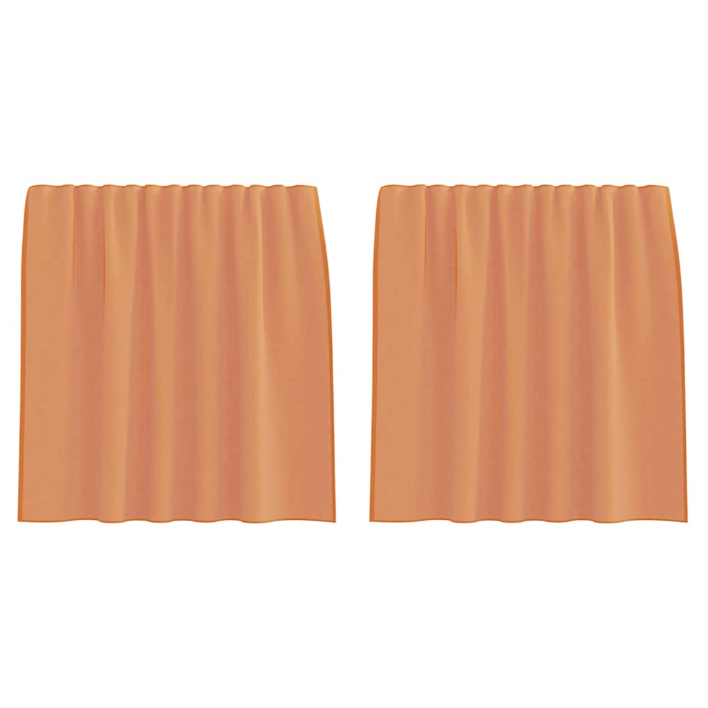 Tende in Voile con Tasche per Aste 2 pz Terracotta