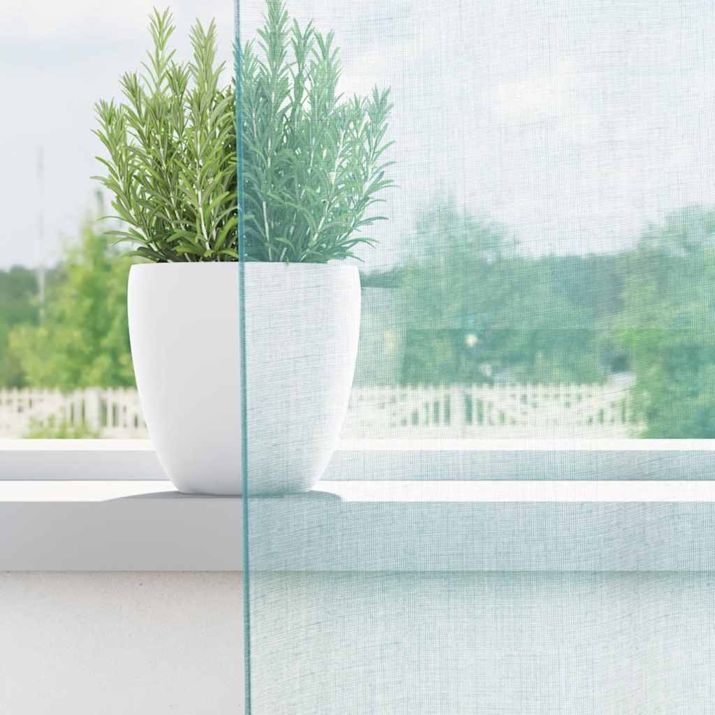 Tende in Voile con Tasche per Aste 2 pz Turchese