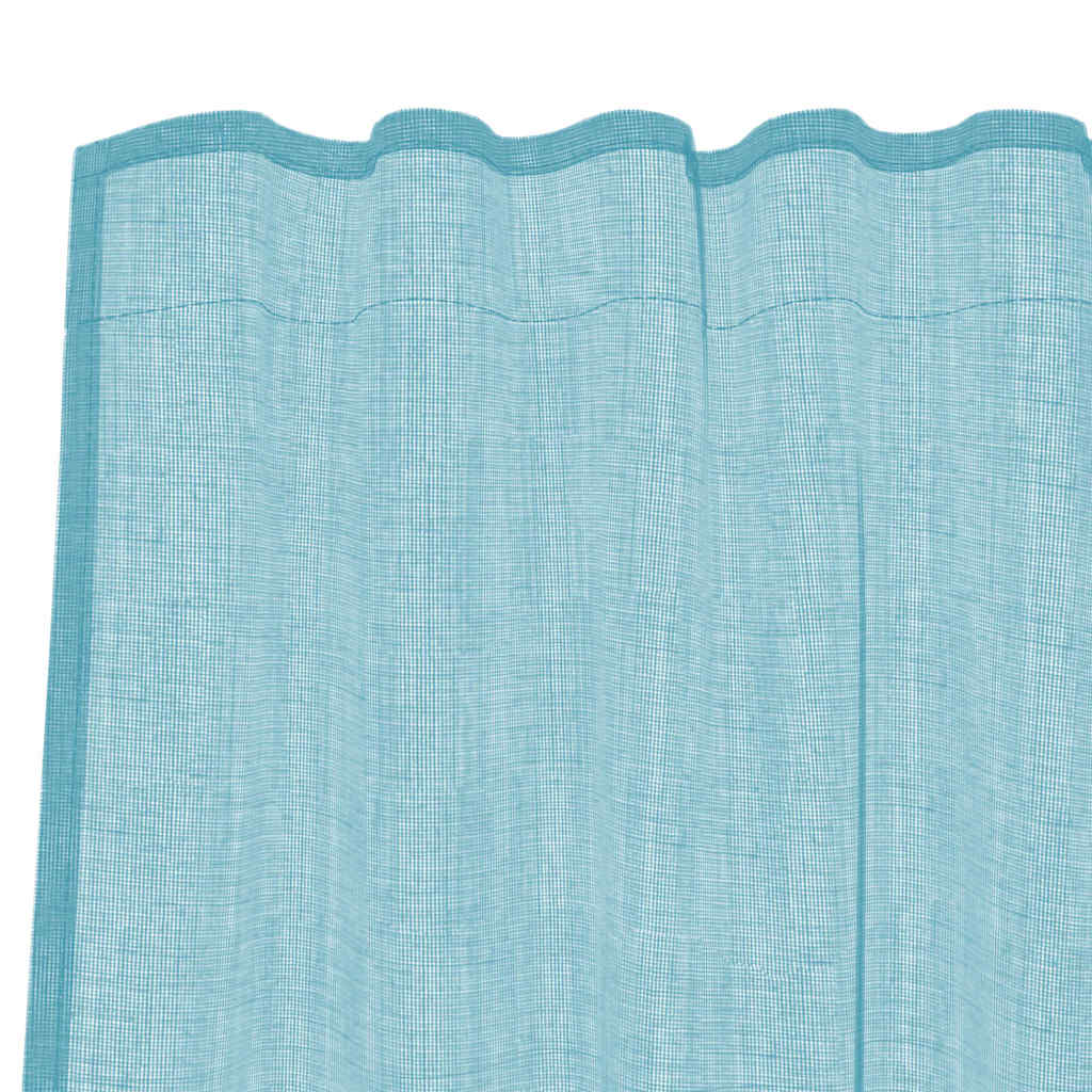 Tende in Voile con Tasche per Aste 2 pz Turchese