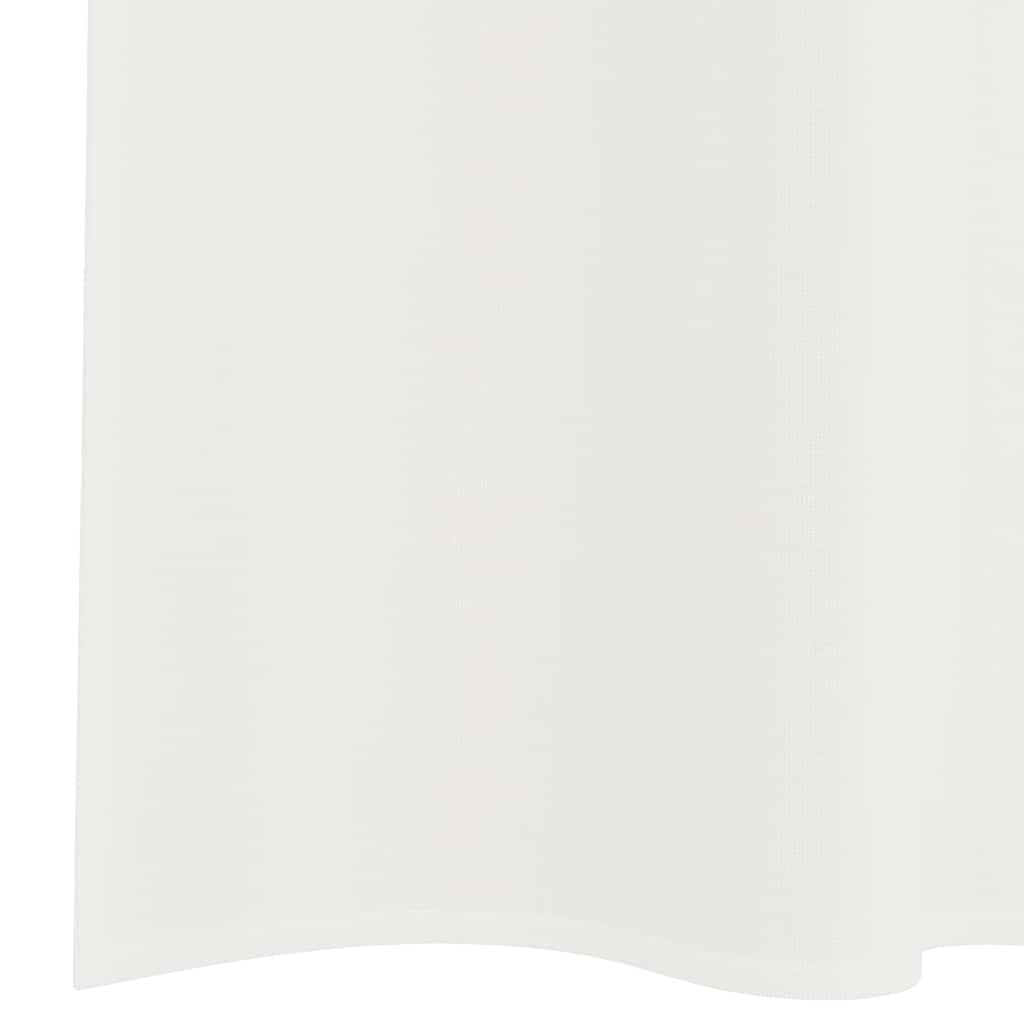 Tende in Voile con Tasche per Aste 2 pz Bianco