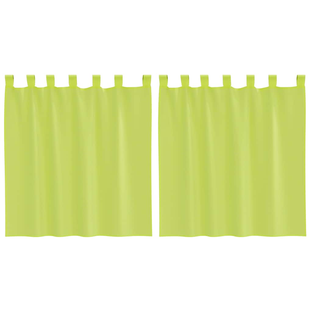 Tende in Voile con Linguetta 2 pz Verde Mela