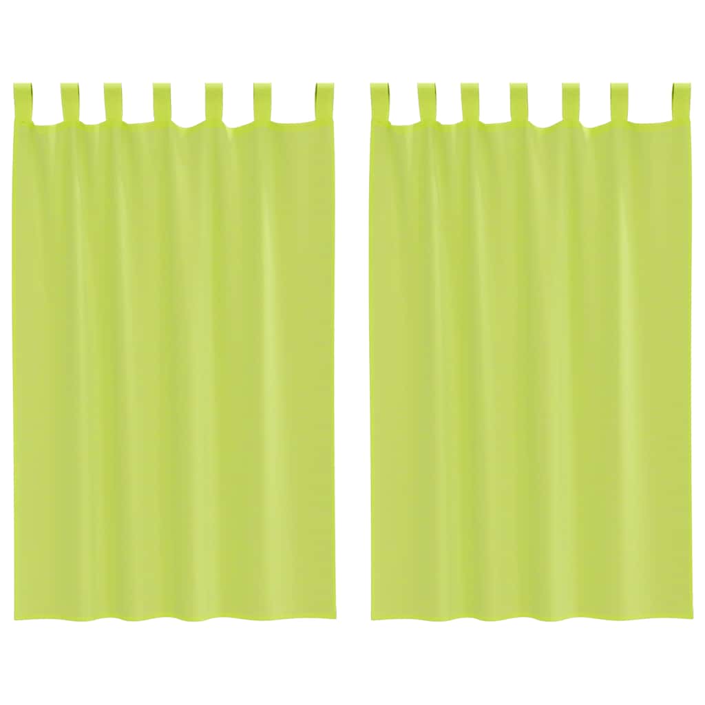Tende in Voile con Linguetta 2 pz Verde Mela