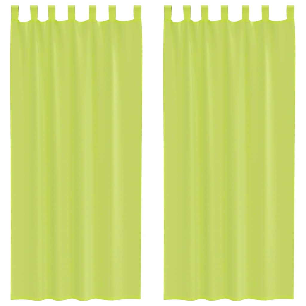 Tende in Voile con Linguetta 2 pz Verde Mela