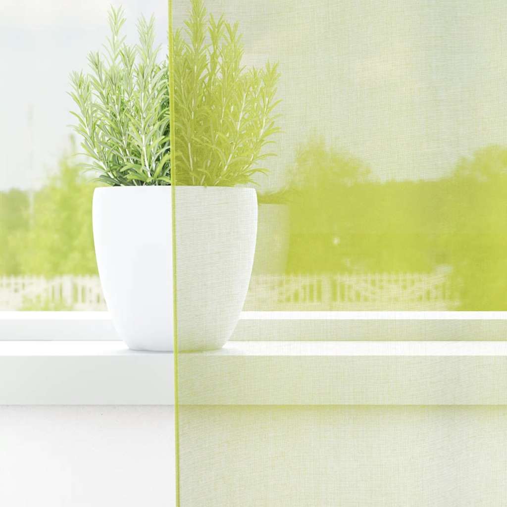 Tende in Voile con Linguetta 2 pz Verde Mela
