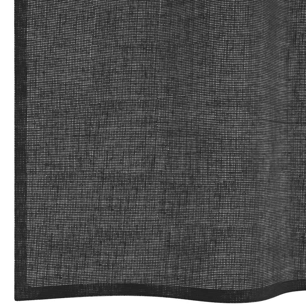Tende in Voile con Linguetta 2 pz Nero