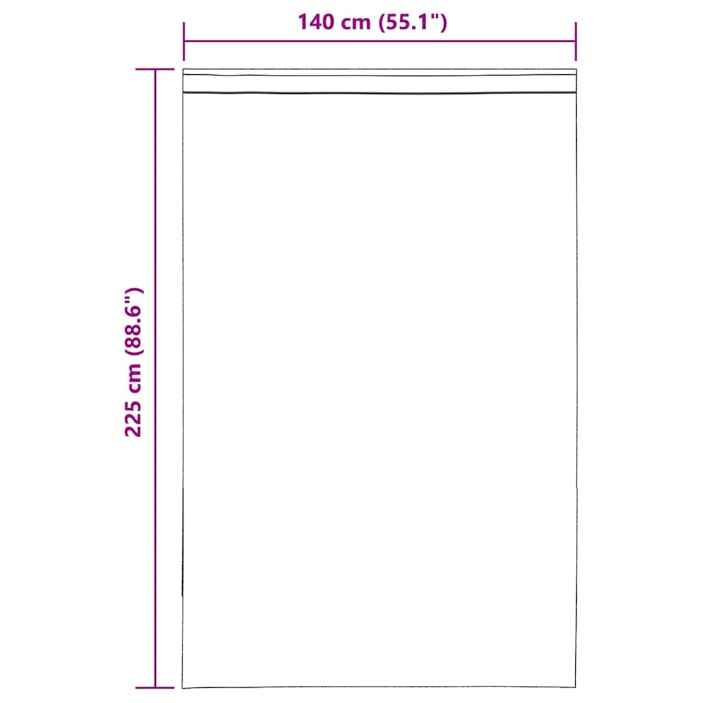 Tende in Voile con Linguetta 2 pz Marrone