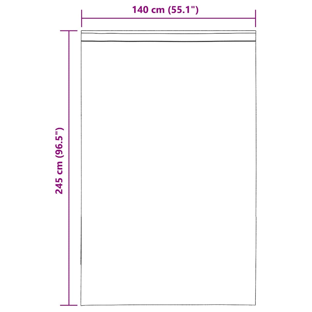 Tende in Voile con Linguetta 2 pz Marrone