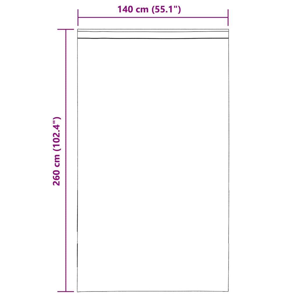 Tende in Voile con Linguetta 2 pz Marrone