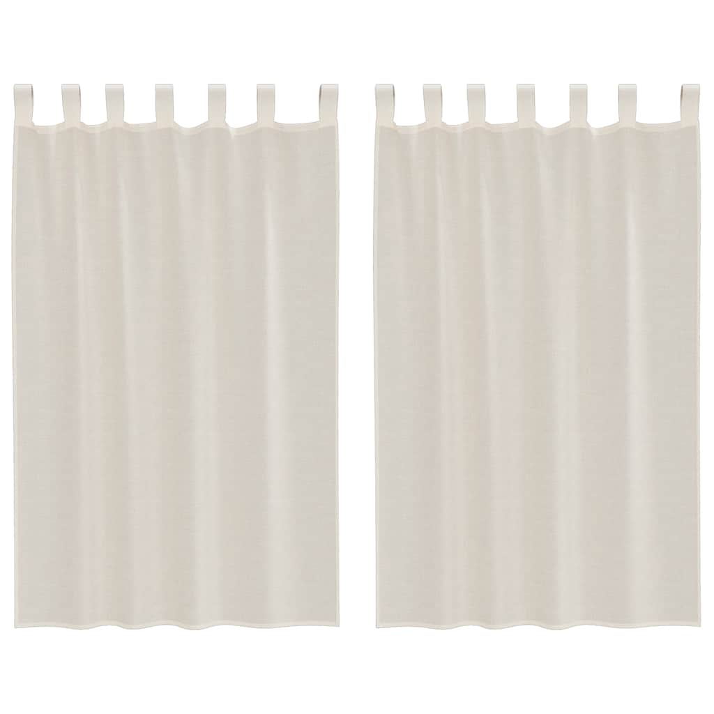 Tende in Voile con Linguetta 2 pz Crema